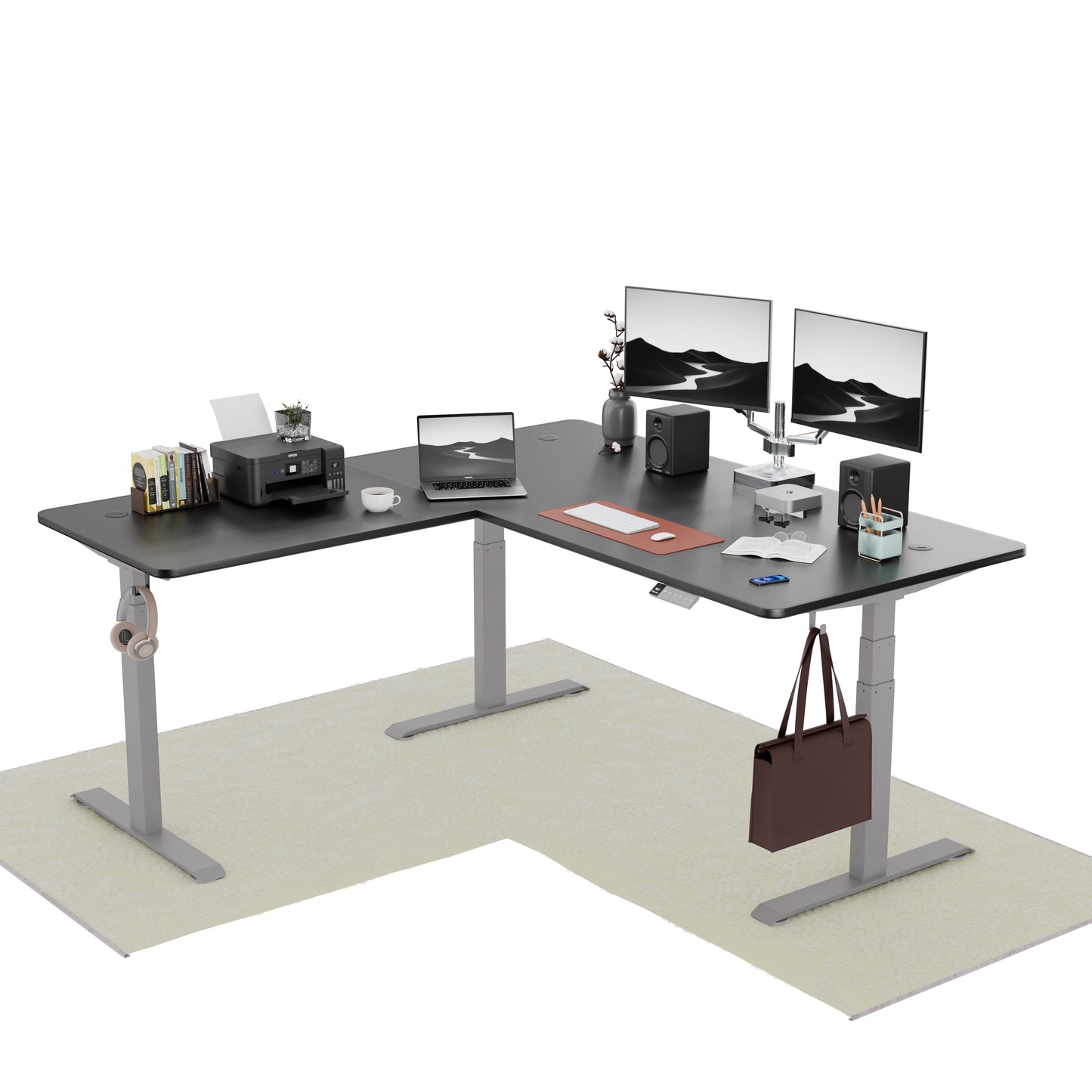 Intellidesk Studio L-Shape Height Adjustable Standing Desk