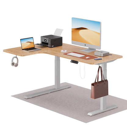 Intellidesk Curve L-Shaped Height Adjustable Standing Desk