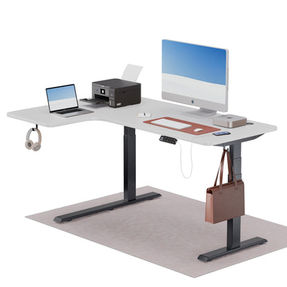 Intellidesk Curve L-Shaped Height Adjustable Standing Desk