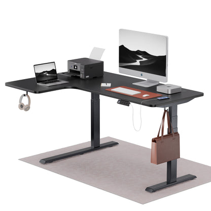 Intellidesk Curve L-Shaped Height Adjustable Standing Desk