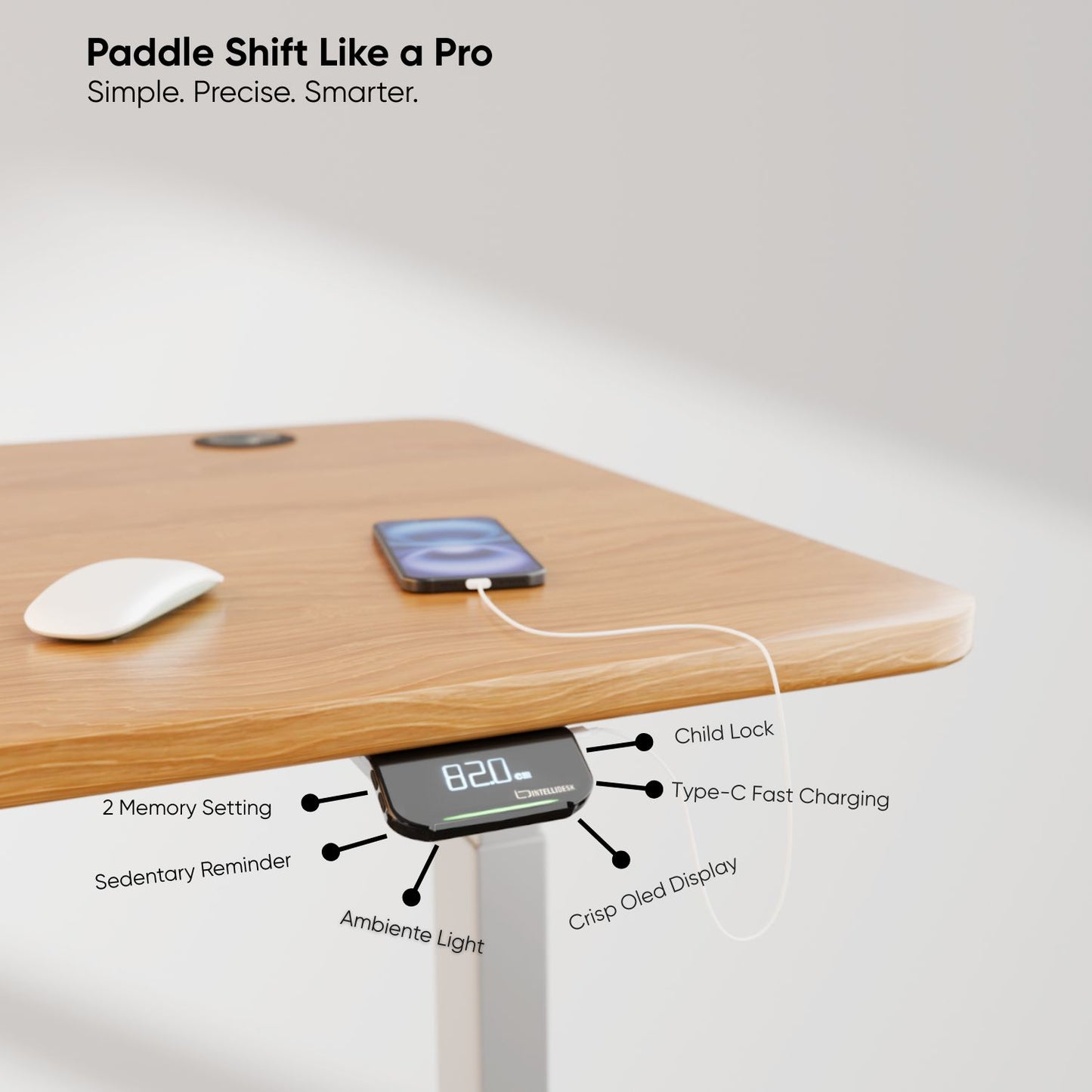 Intellidesk Pro Dual Motor Height Adjustable Standing Desk